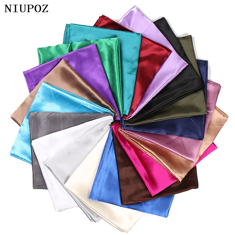 Scarf Silk Square - Women Fashion 90*90cm Autumn Summer Solid