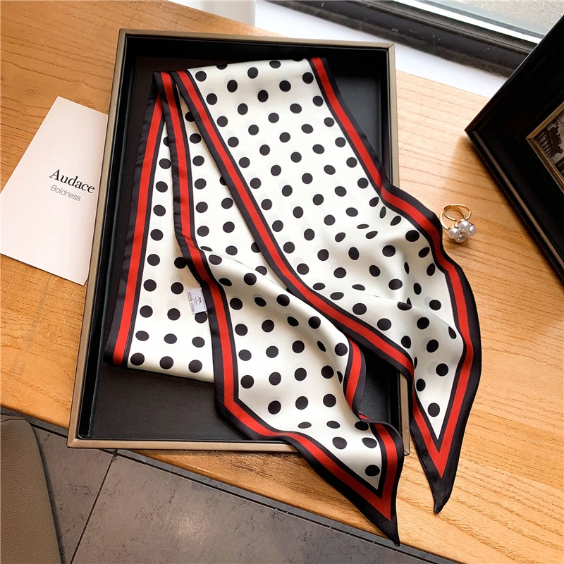 Silk Neck Scarf - Luxury Long Silk Scarf Female Animal