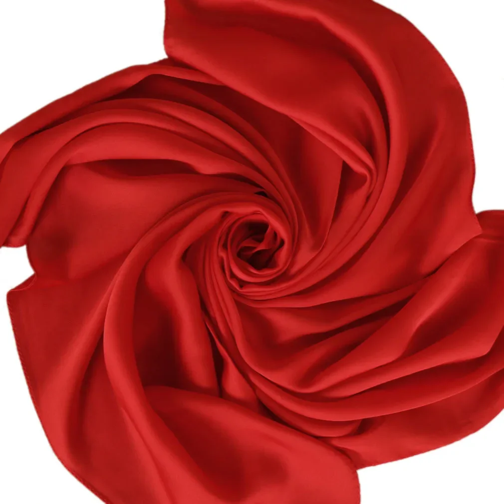 Satin Scarf Women 70cm Solid C - Ascot Neck Scarf 评论和价格
