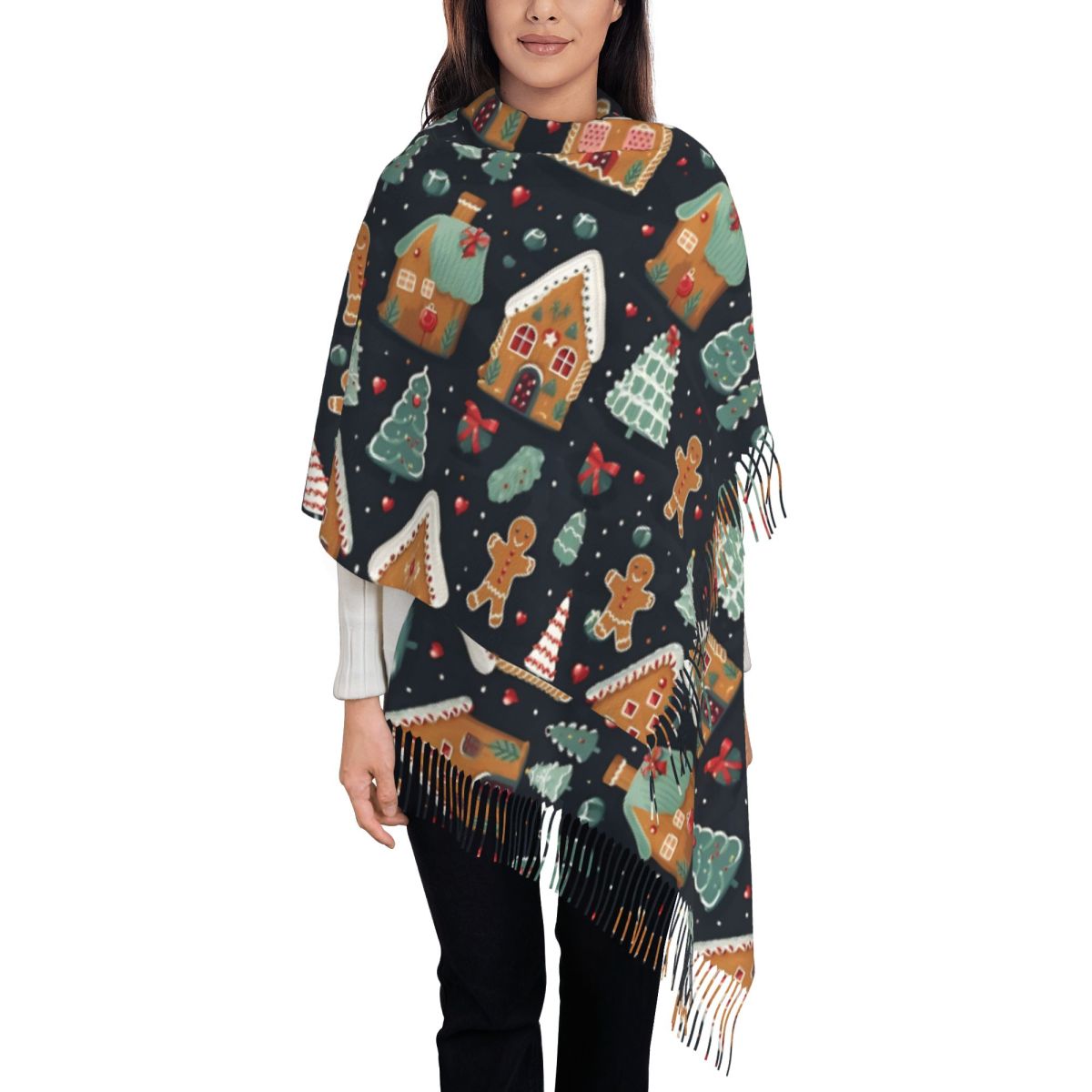 Christmas Delight- Whimsical G - Pashmina Wrap Large 评论和价格