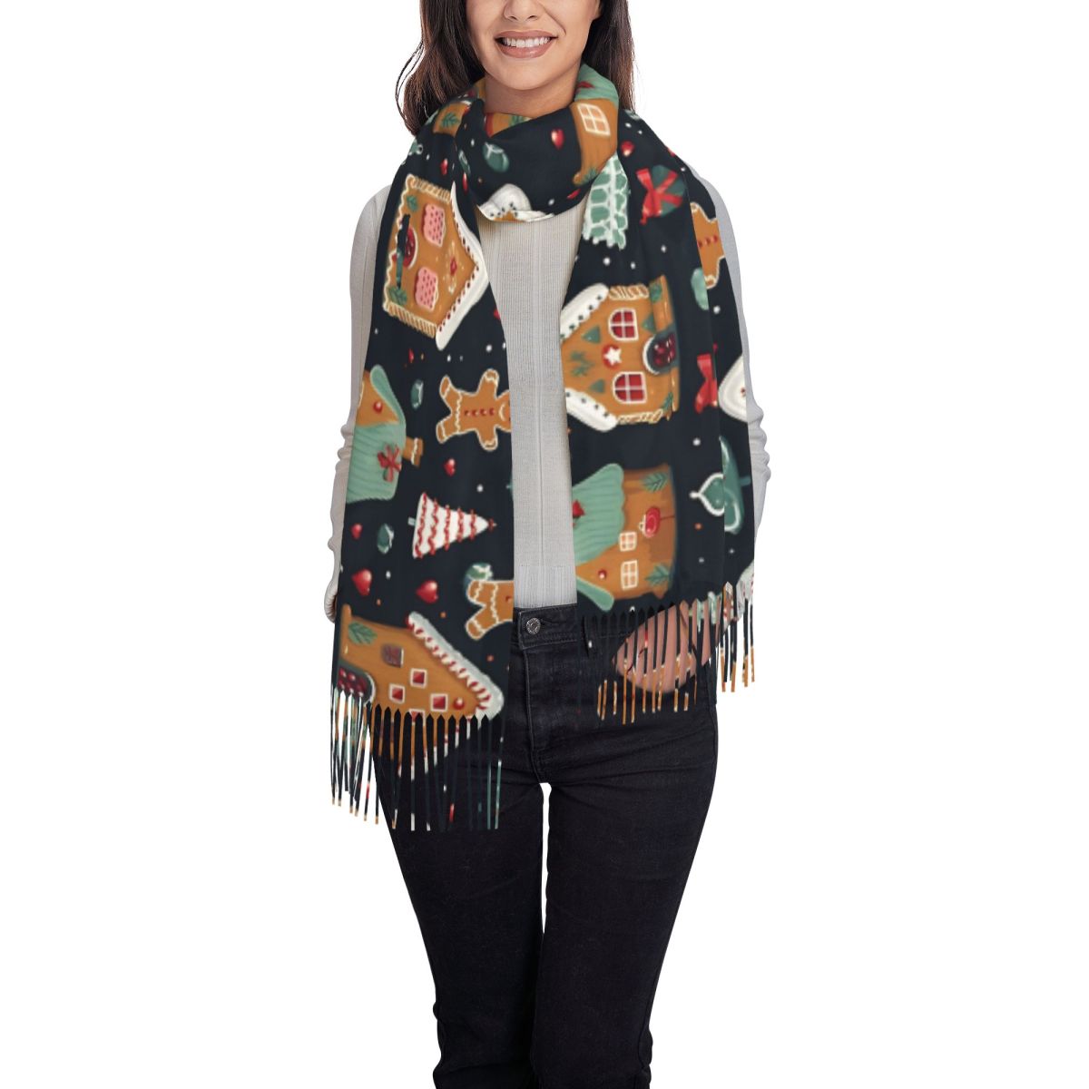 Christmas Delight- Whimsical G - Pashmina Wrap Large 评论和价格