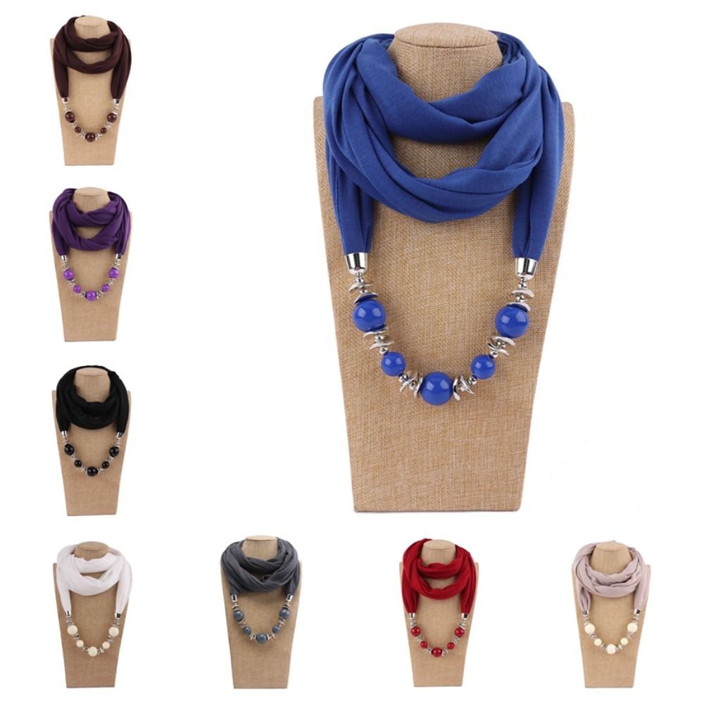 New Chiffon Scarf Necklace Bea - Infinity Scarf Knit 评论和价格