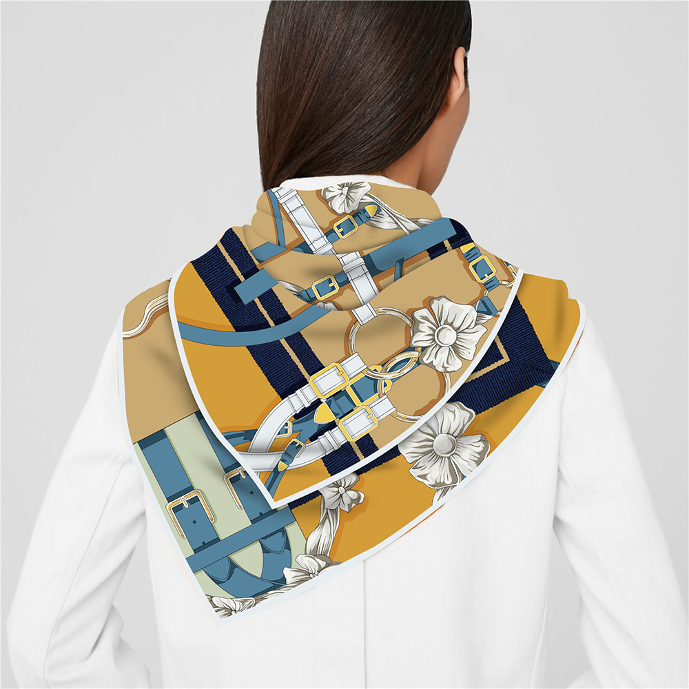 90cm New Design Belt Twill Sil - Silk Neck Scarf 评论和价格