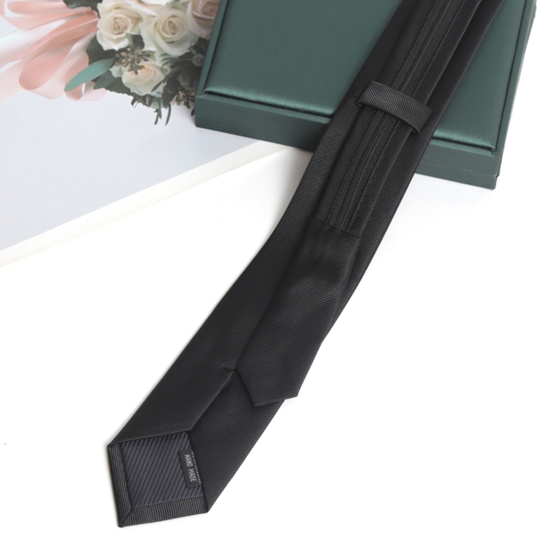 Black Colors Zipper Tie Handma - Skinny Tie Men 评论和价格