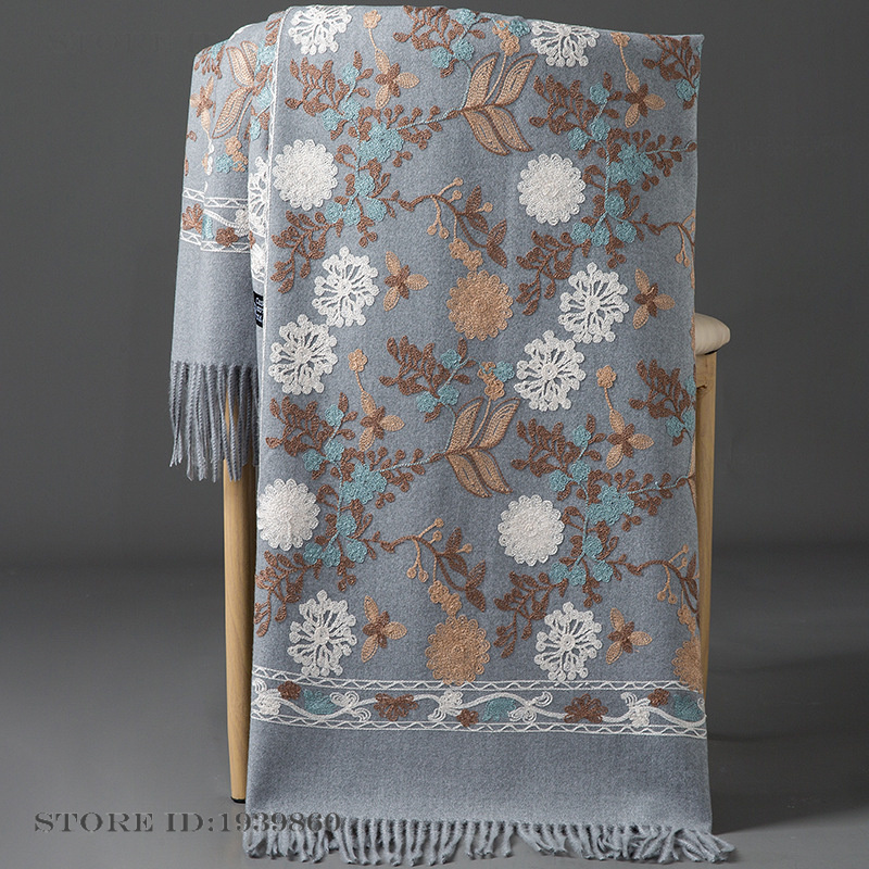 Women's Cashmere Pashmina Scar - Woven Scarf Blanket 评论和价格