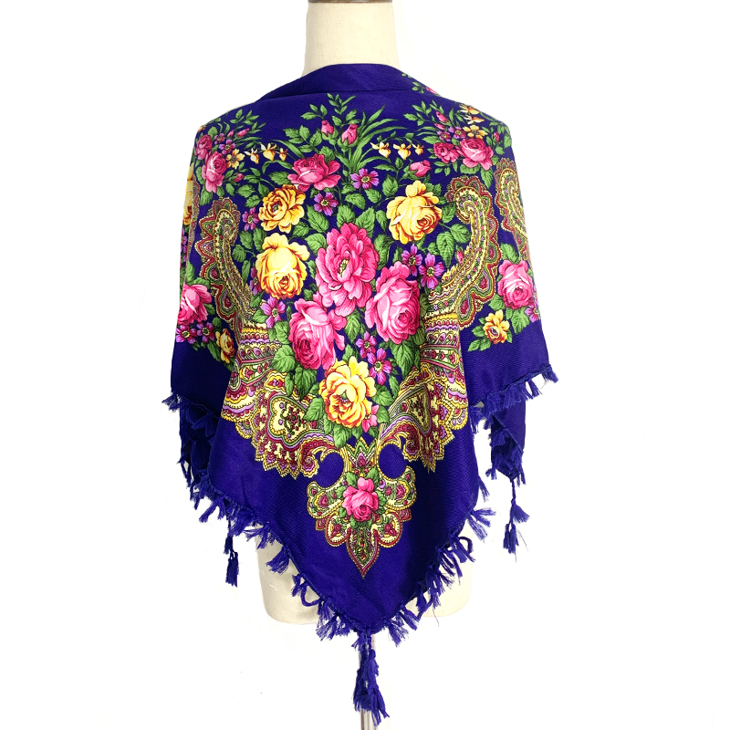 90*90cm WomenRussian Floral Sq - Bandana Cotton 评论和价格