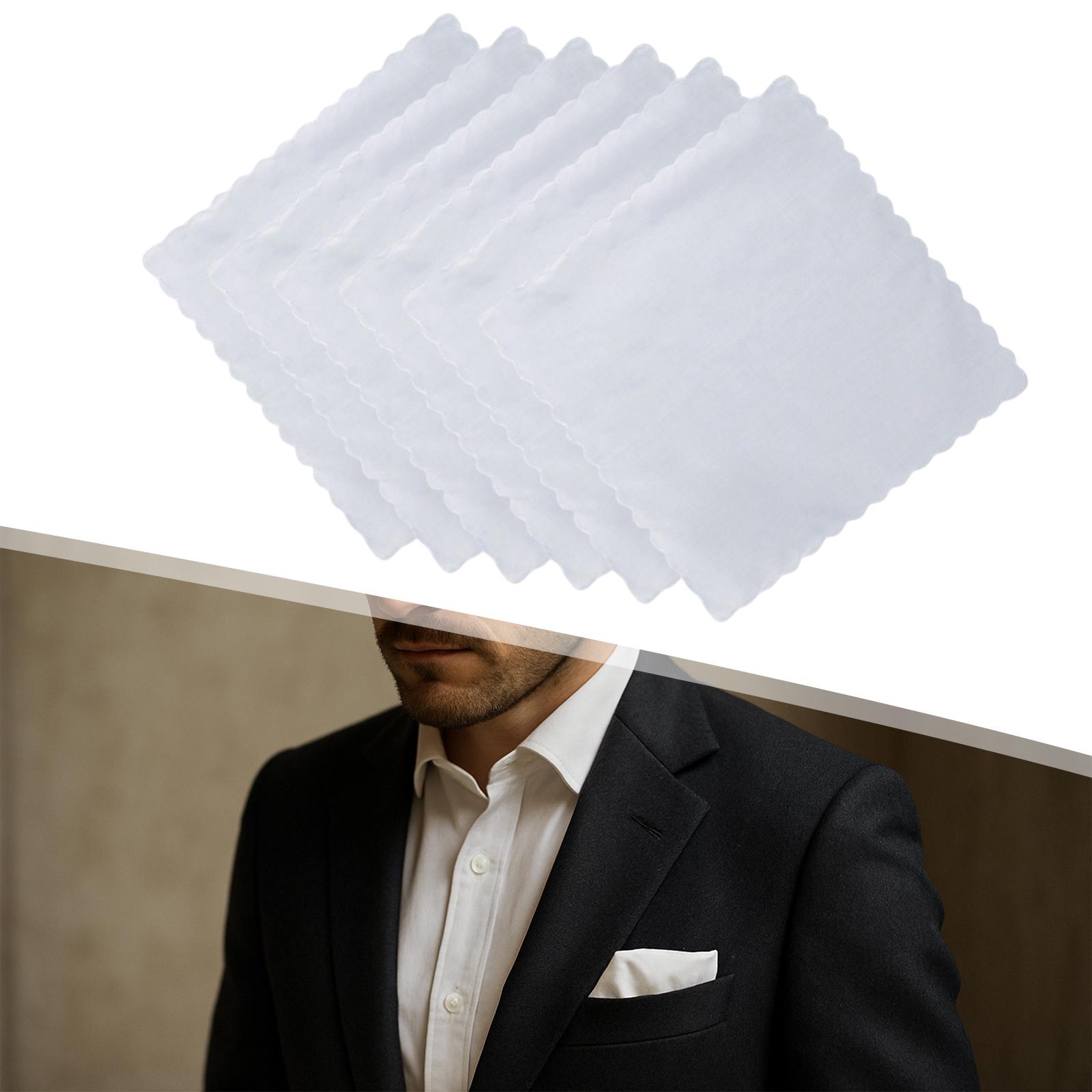 6 Pieces Cotton Handkerchiefs  - Handkerchief Cotton Men 评论和价格