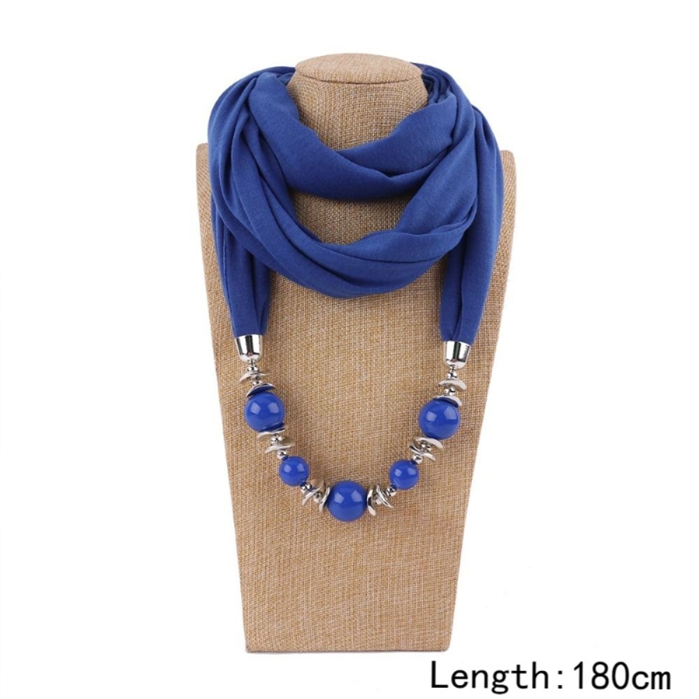 Chiffon Scarf Necklace Beaded  - Infinity Scarf Knit 评论和价格